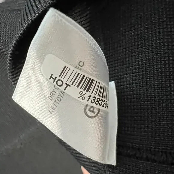 ALC Pants Womens XS Brooklyn Sweater Knit Rayon Pull On Cropped Bootcut Black - Picture 8 of 8